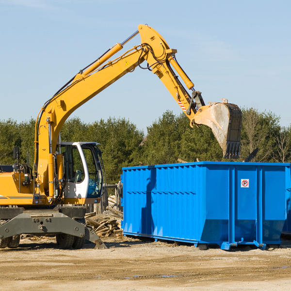 are there any restrictions on where a residential dumpster can be placed in Greenhorn California